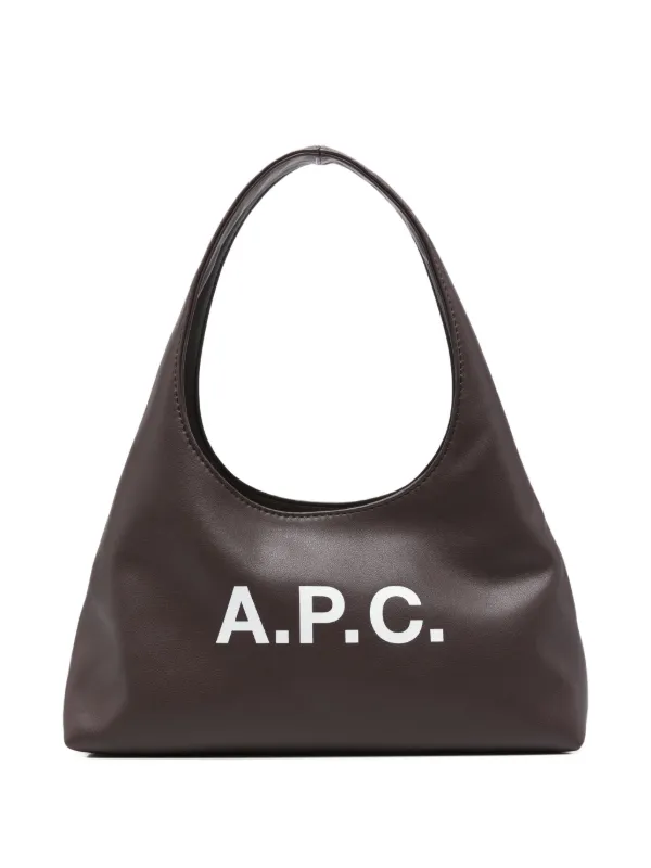 A.P.C. ロゴプレート ショルダーバッグ | ブラウン | FARFETCH JP