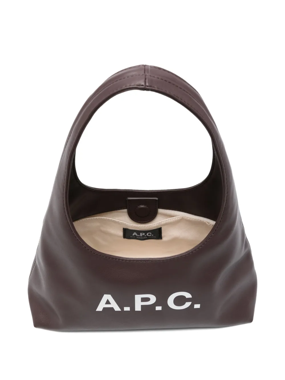 A.P.C. Schoudertas met logoplakkaat Bruin