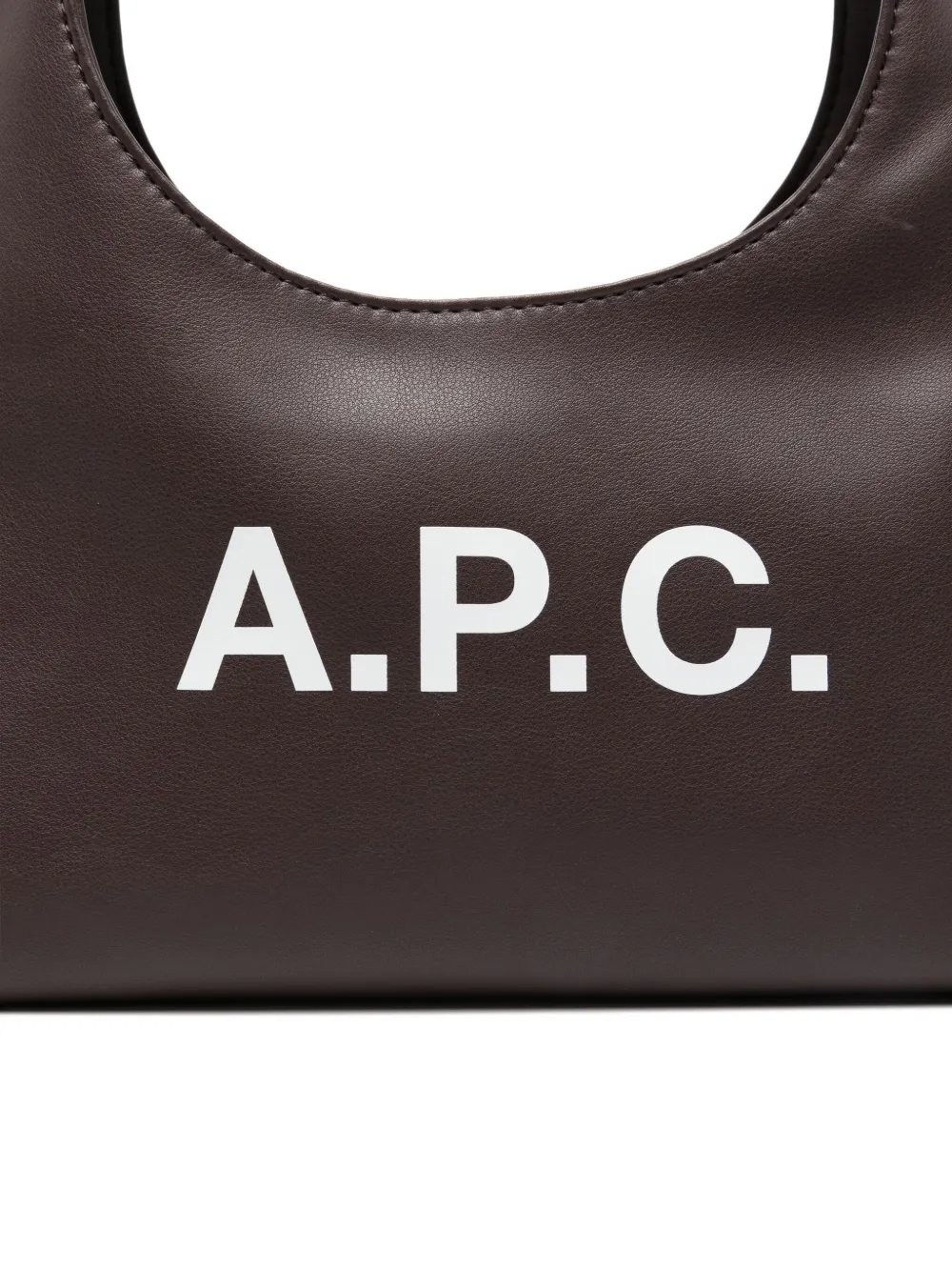 A.P.C. Schoudertas met logoplakkaat Bruin