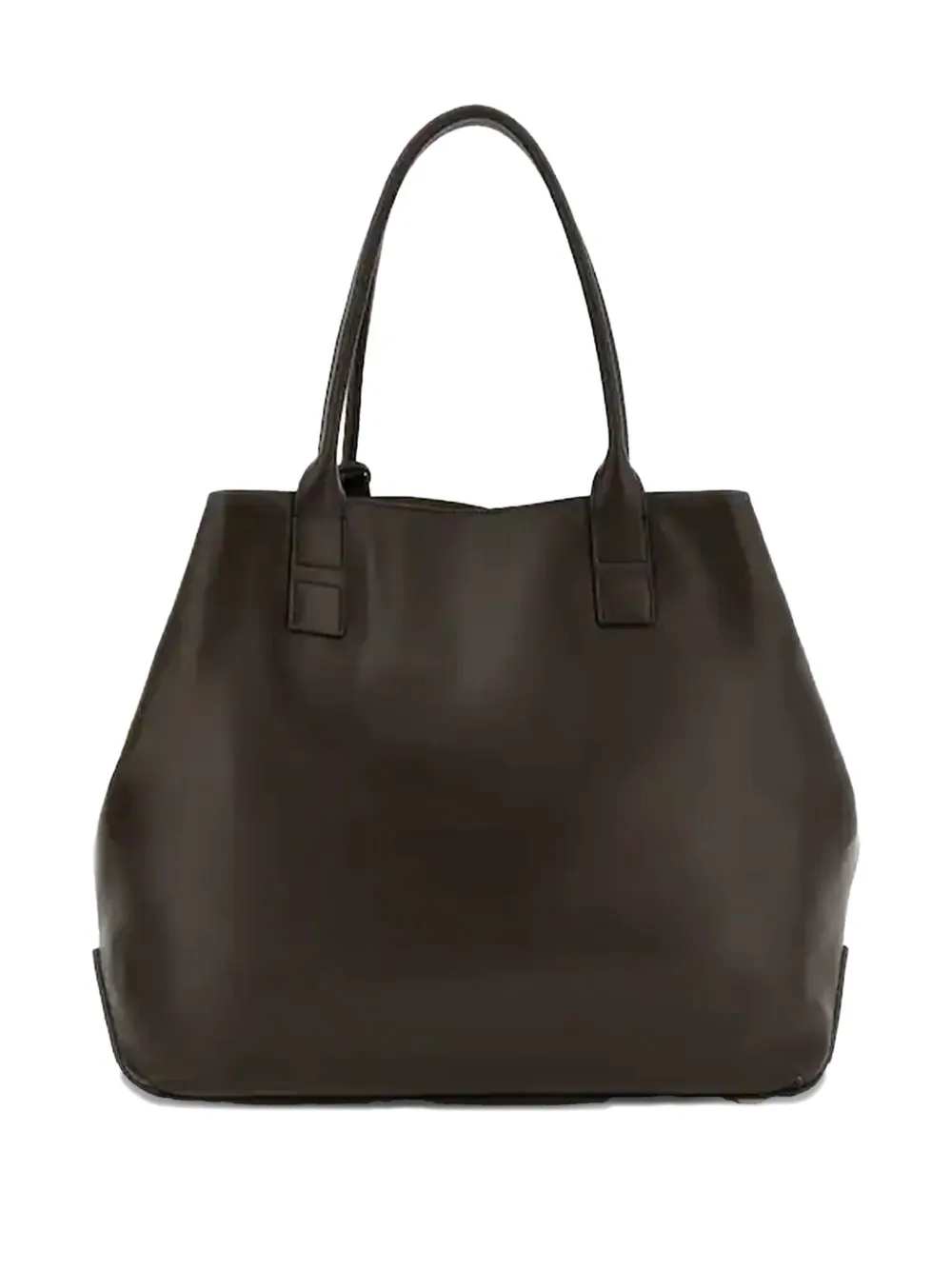 Hogan logo-embossed leather tote bag - Bruin