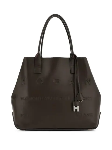 Hogan tote con logo en relieve