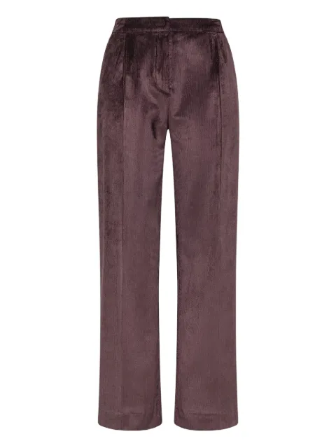 Cruna pleated-front corduroy trousers