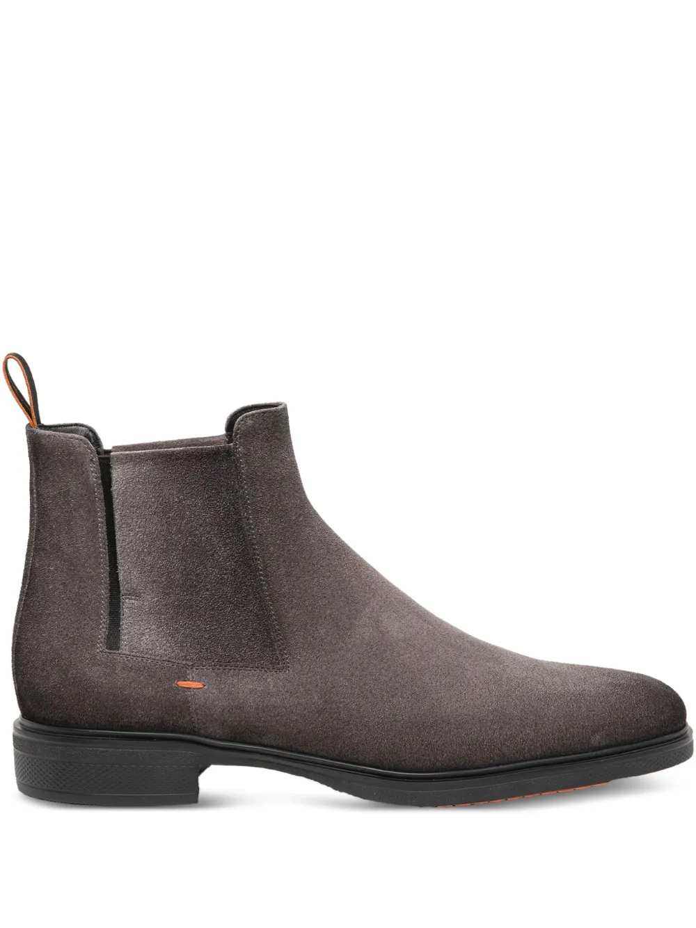 Santoni elasticated-panel suede boots Grey