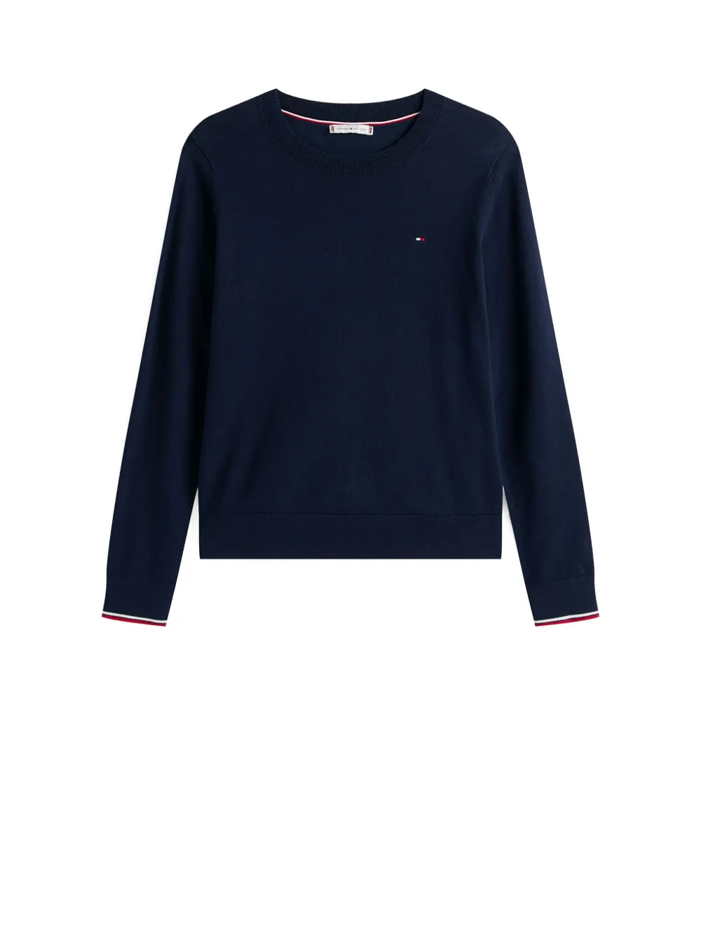 Tommy Hilfiger Trui met ronde hals van katoenblend Blauw