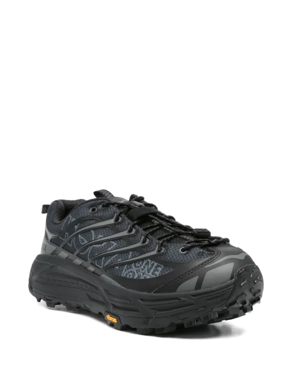 HOKA Mafate Three2 Wordmark lace-up Sneakers | Black | FARFETCH