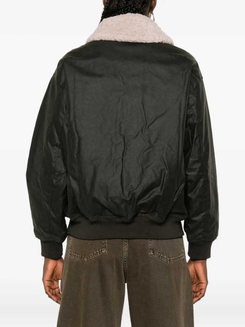 Barbour Jack met lammy kraag en rits Bruin