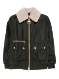 Barbour shearling-collar zip-front jacket - Brown