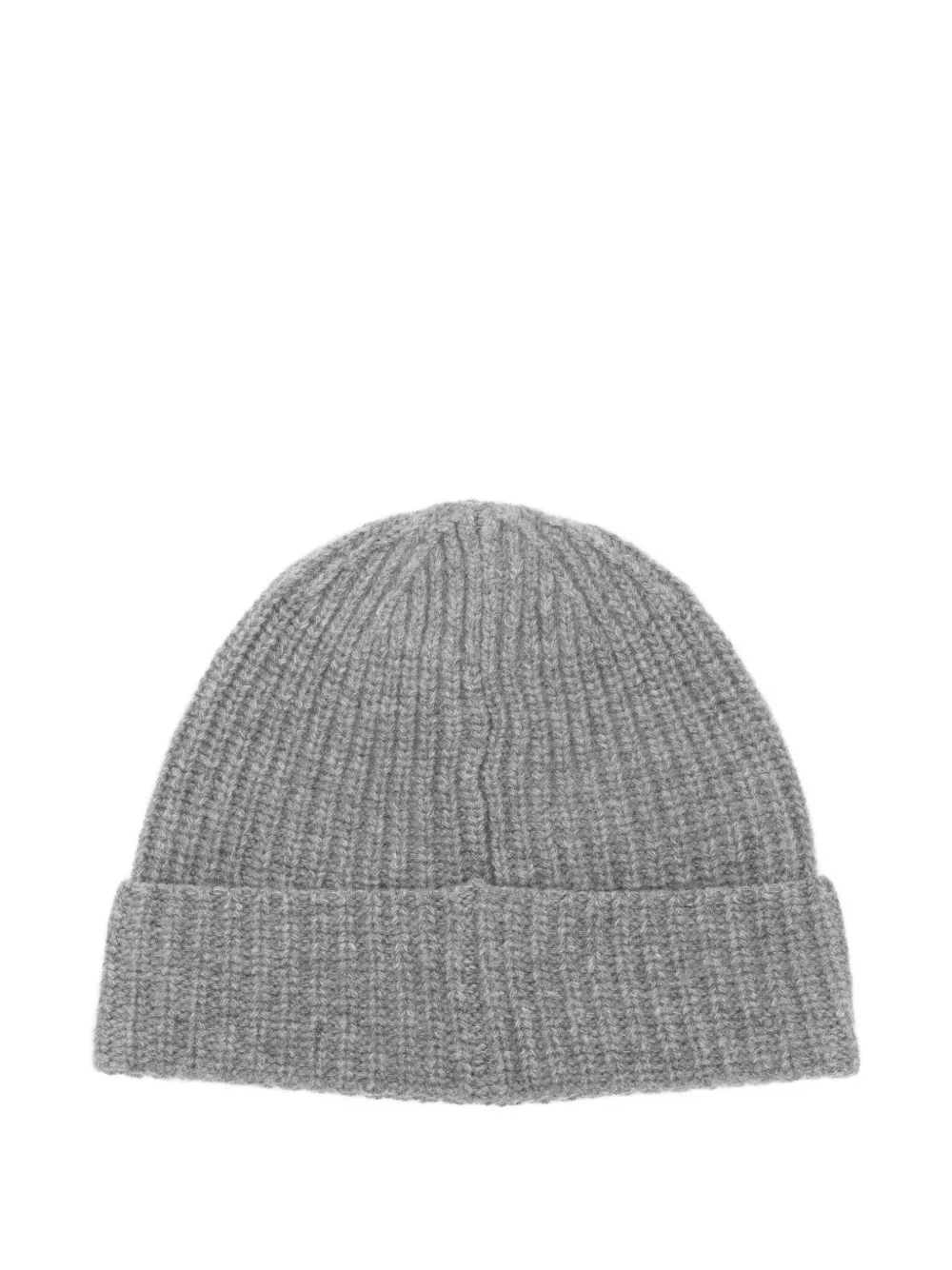 Stone Island ribbed logo-patch beanie - Grijs