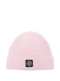 Stone Island logo-patch beanie - Pink