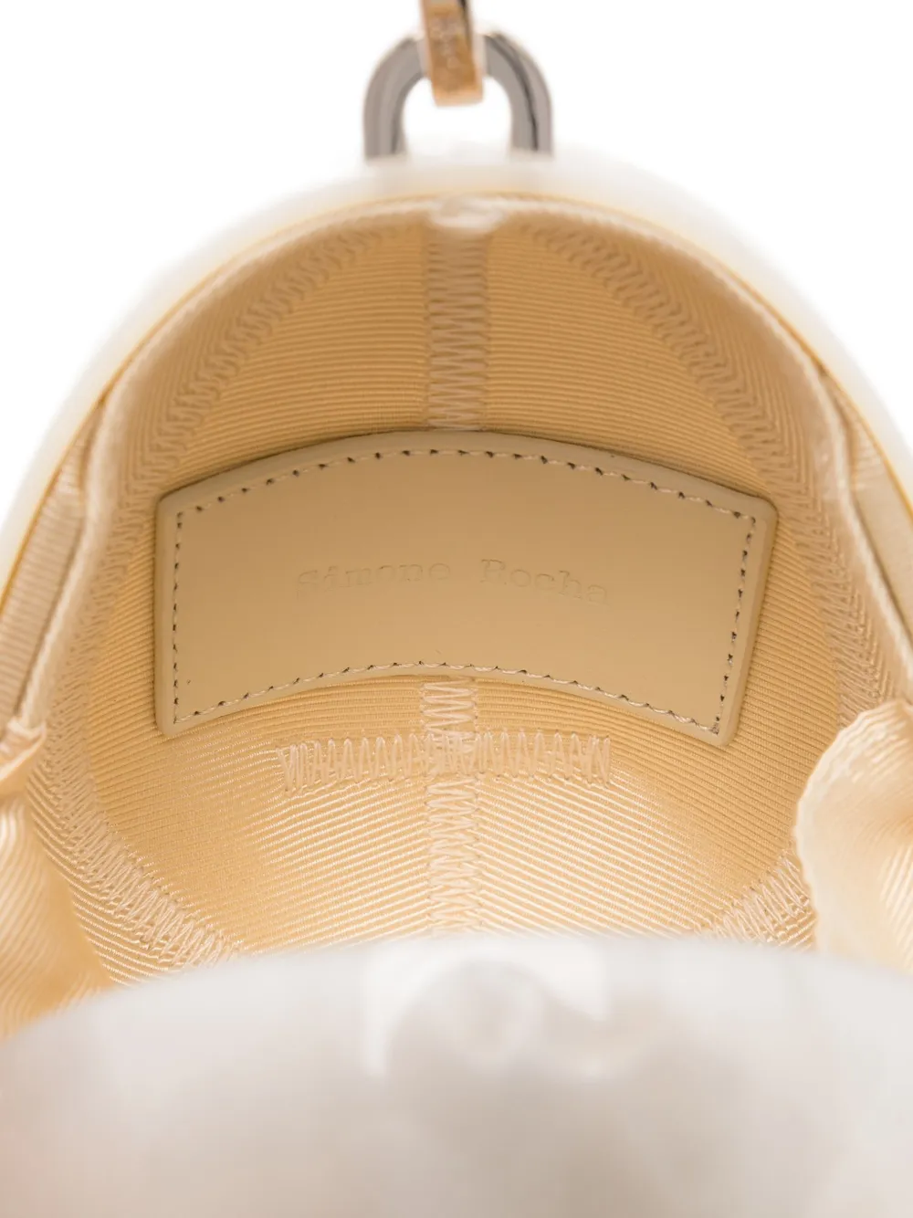 Simone Rocha pearl-embellished chain-detail egg bag Wit