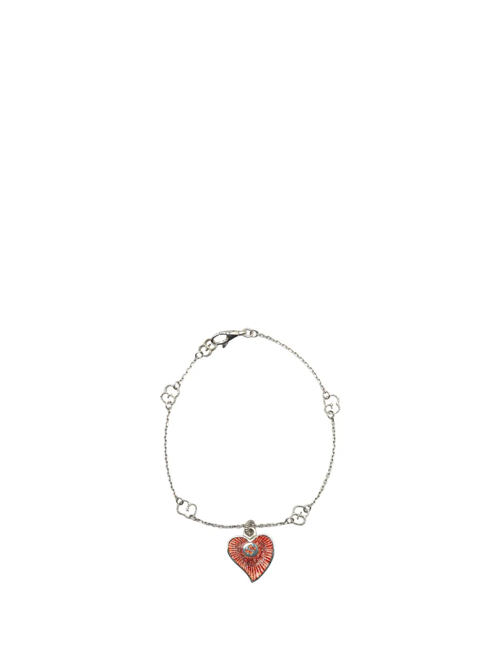 2015-2025 Sterling Silver and Enamel San Valentino Heart bracelet