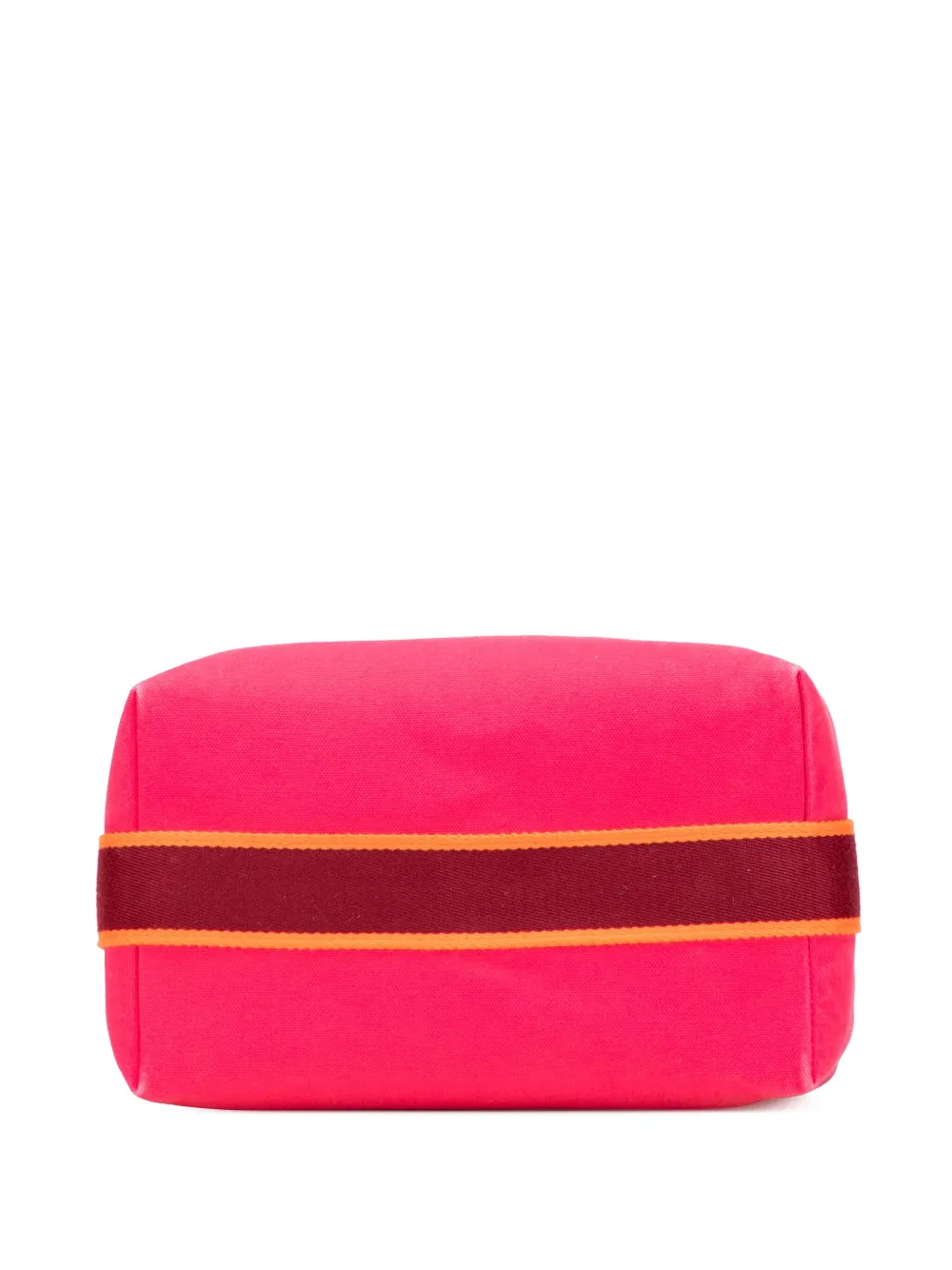 Pre-owned Hermes 2020-2025 Large Canvas Bride A Brac Vanity Bag In Pink