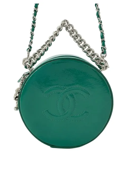 CHANEL Pre-Owned 2018-2019 Patent Round As Earth Bag satchel