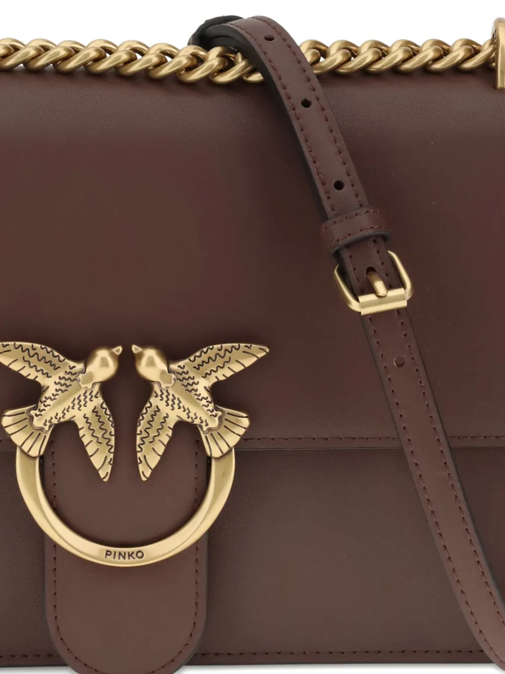 PINKO Love One flap shoulder bag Bruin