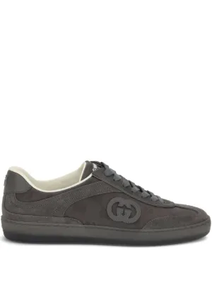 Double G-buckle leather belt