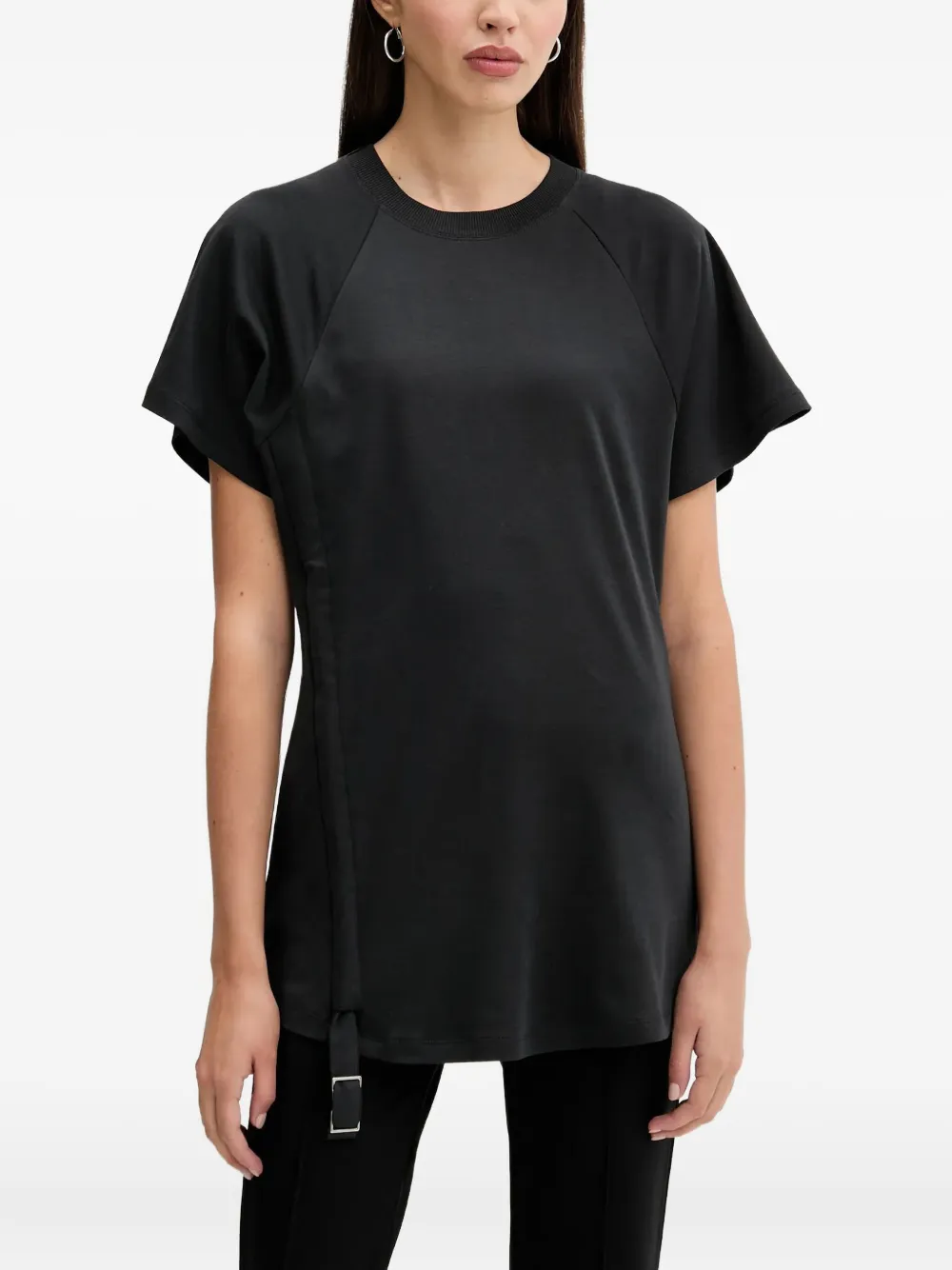 HUGO T-shirt met ronde hals Zwart