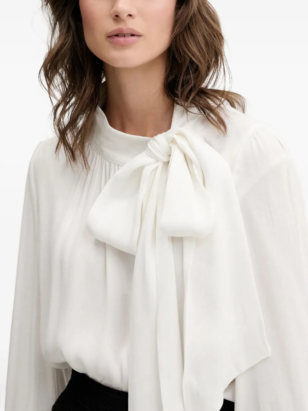 HUGO Shirt met strikdetail Wit