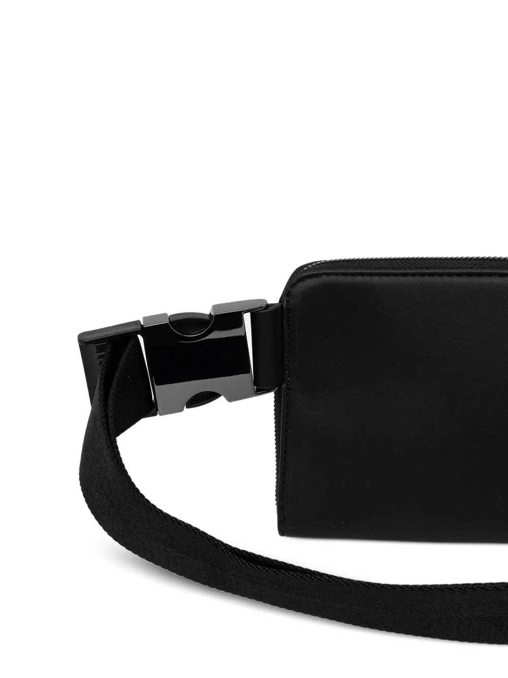 HUGO logo-plaque belt bag - Zwart
