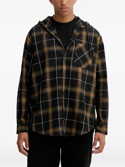 HUGO check-print shirt jacket