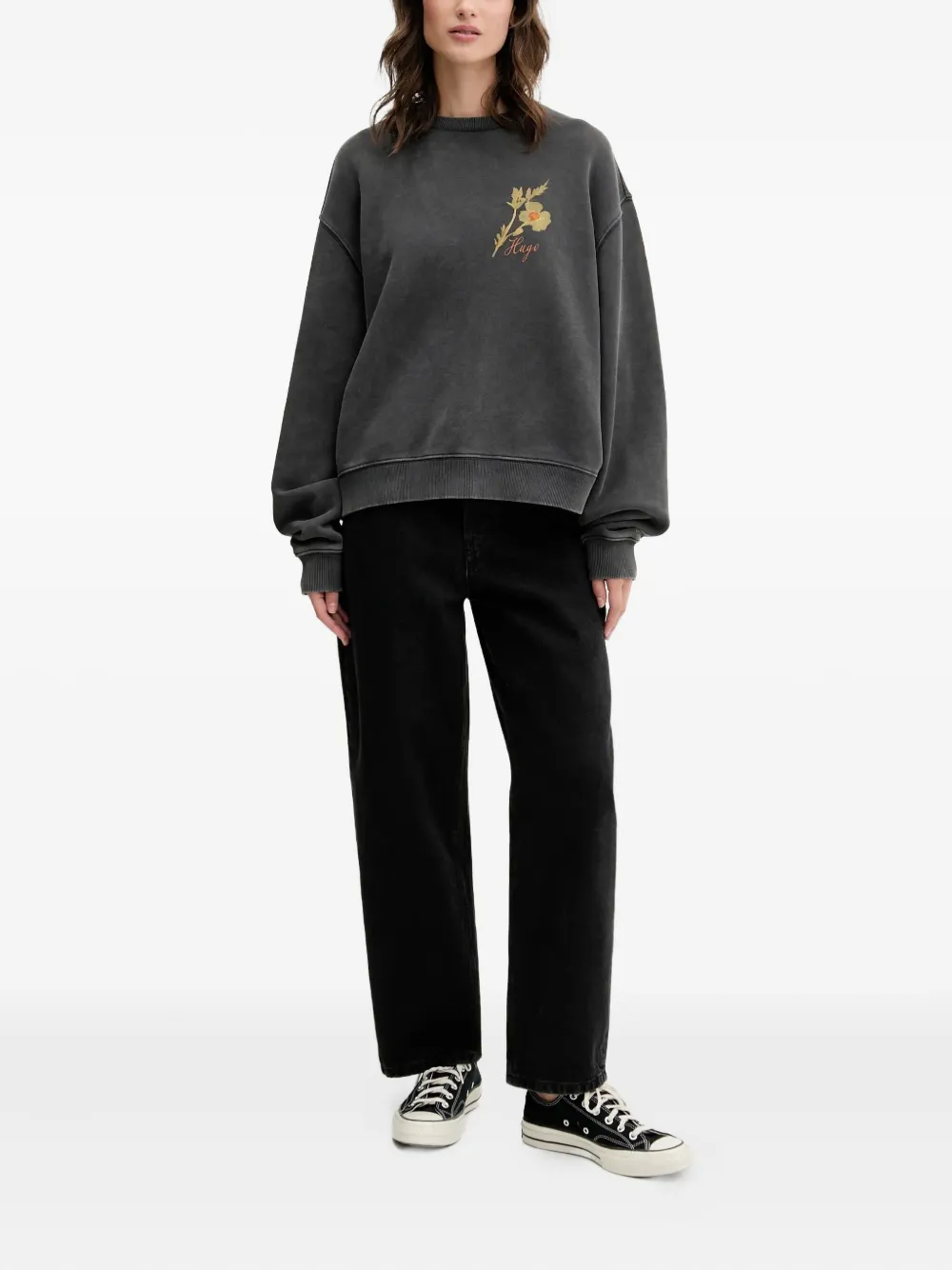 HUGO flowers-print sweatshirt | Sweaters | Image 2