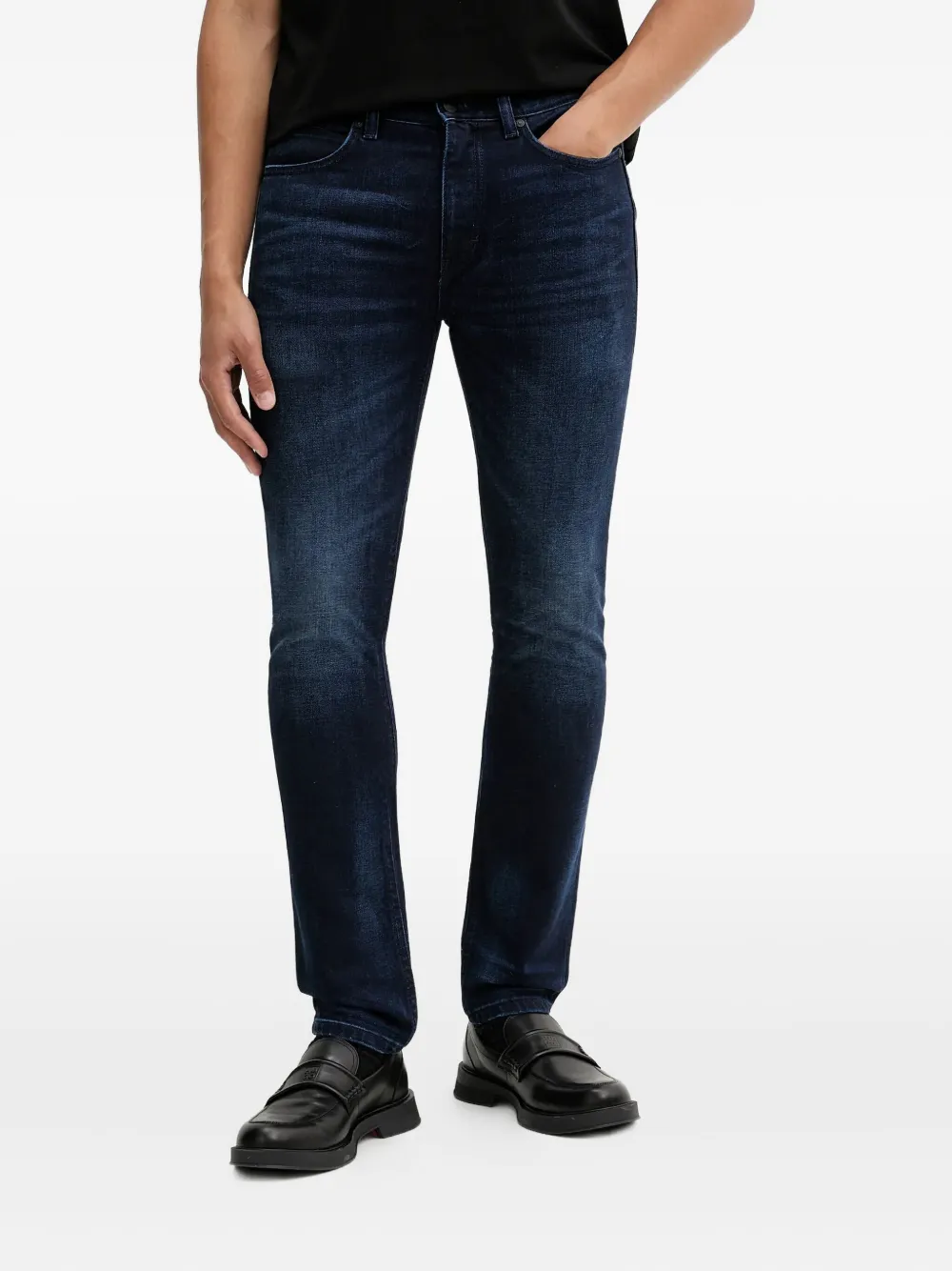 HUGO Jeans met logopatch Blauw