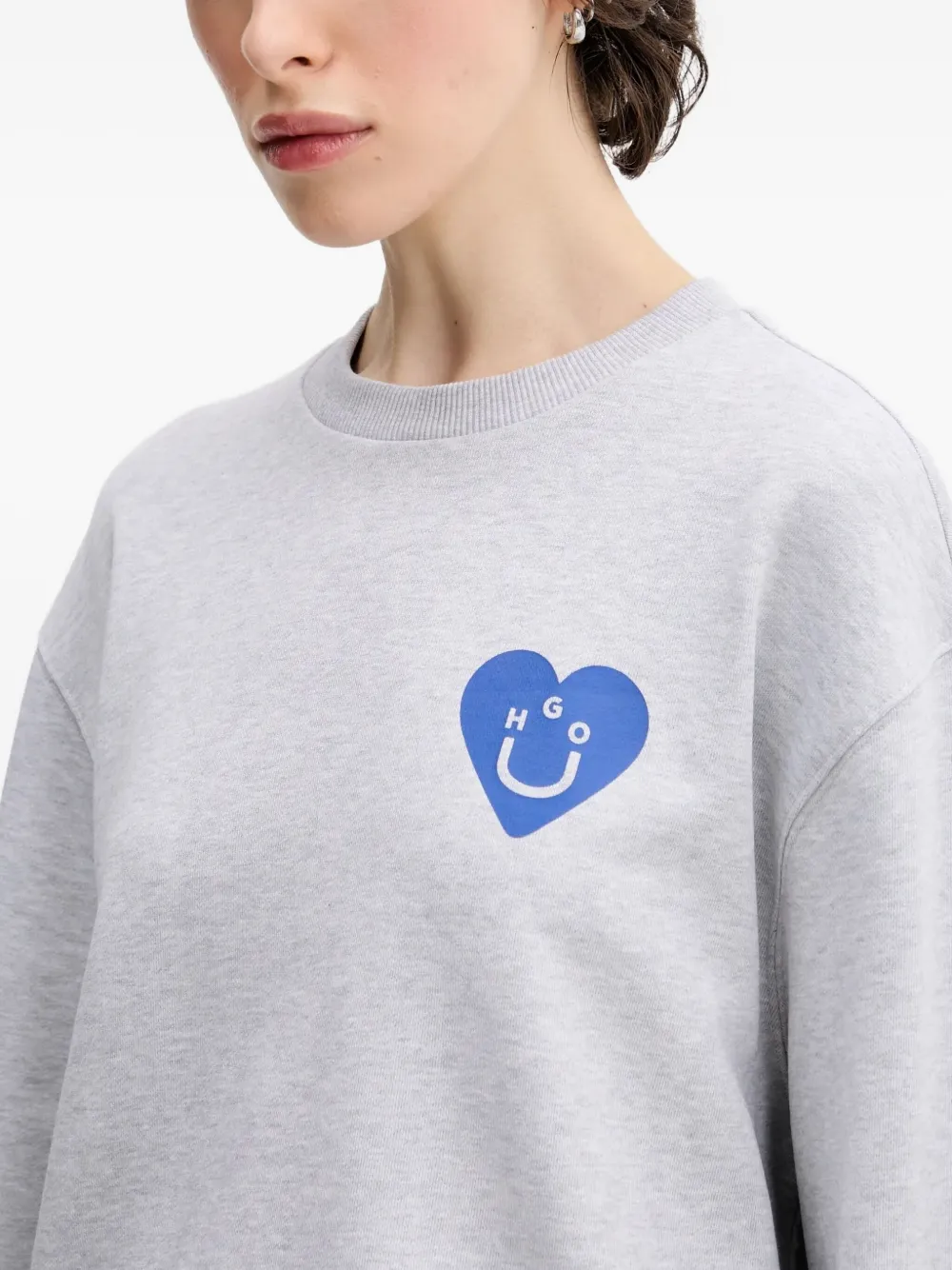 HUGO Sweater met logo Grijs
