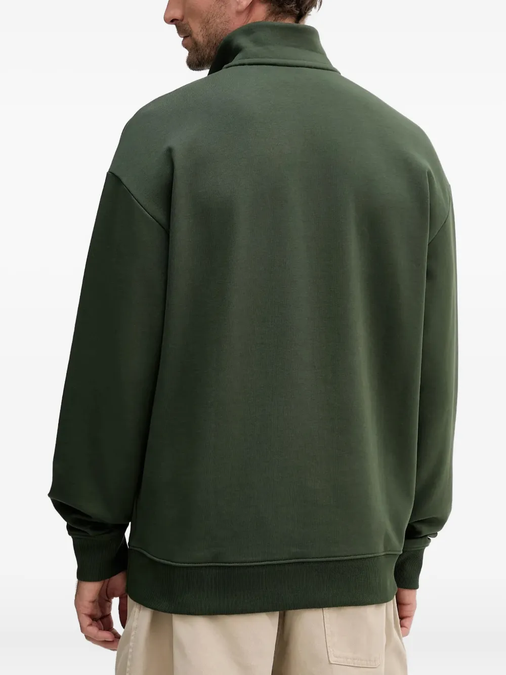 HUGO logo-detail sweatshirt - Groen