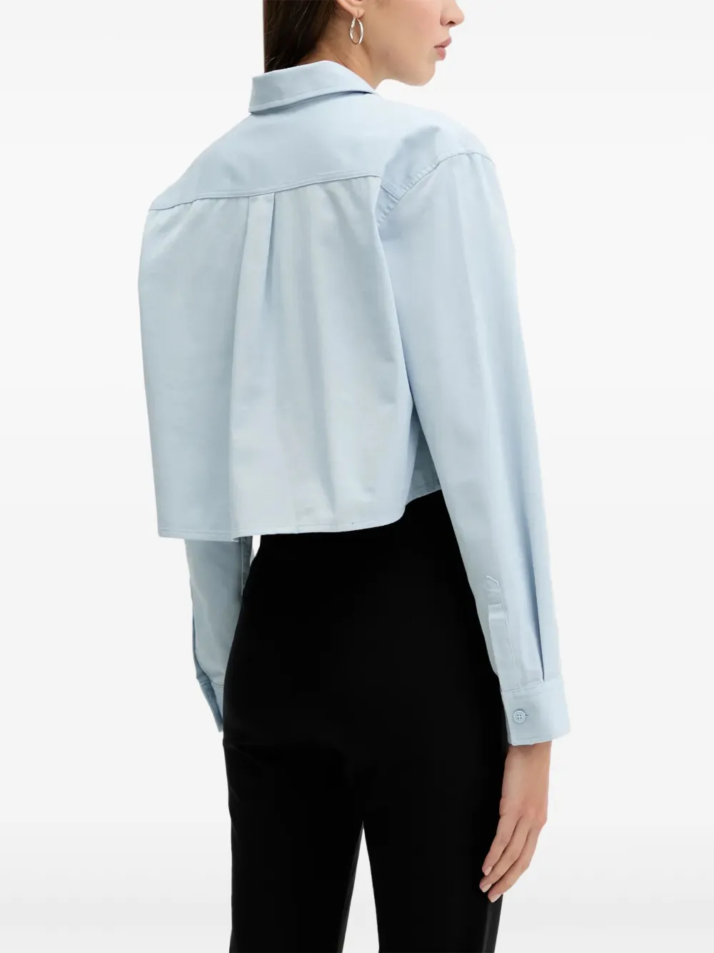 HUGO Blouse met geborduurd hart en zakken Blauw