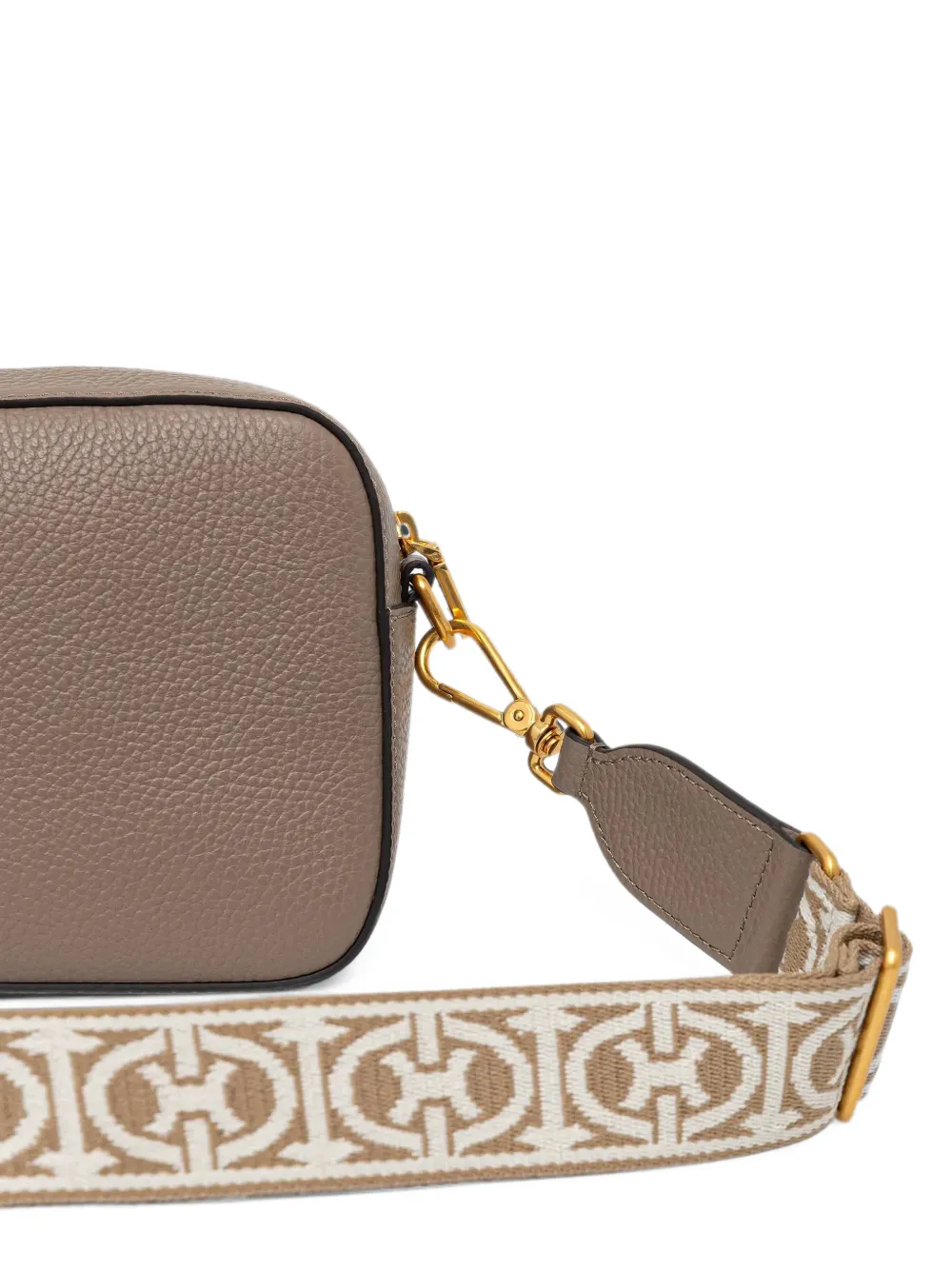 Coccinelle grainy-leather crossbody bag Beige