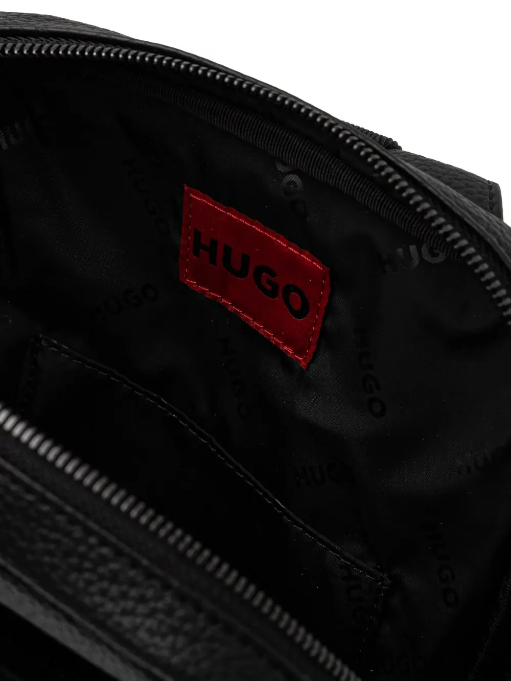 HUGO Messengertas met rits Zwart