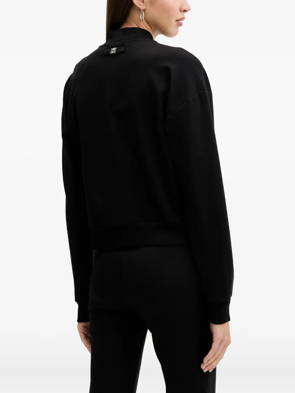 Hugo Boss Panelled Bomber Jacket In Black