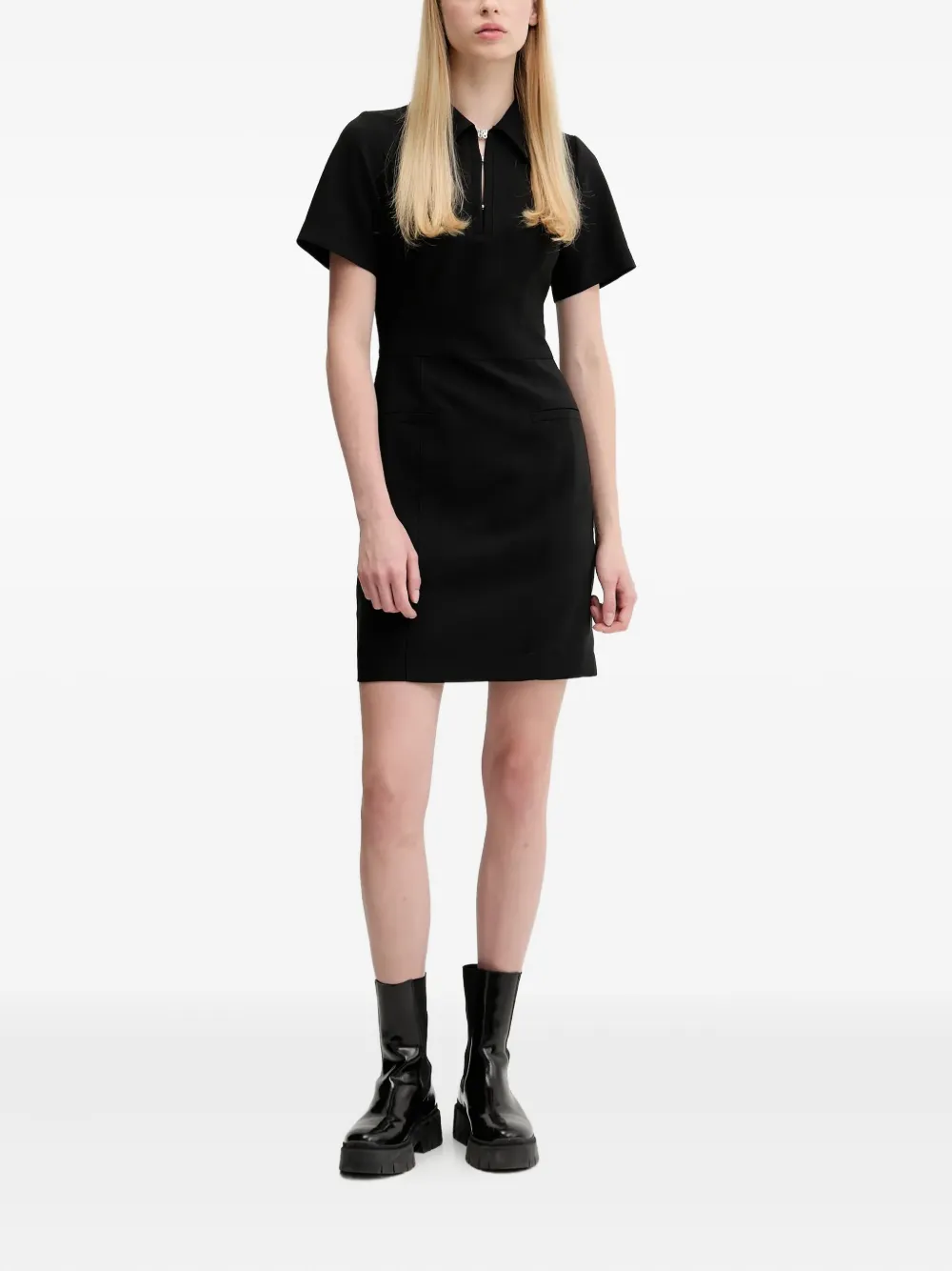 HUGO Mini-jurk met korte mouwen - Zwart