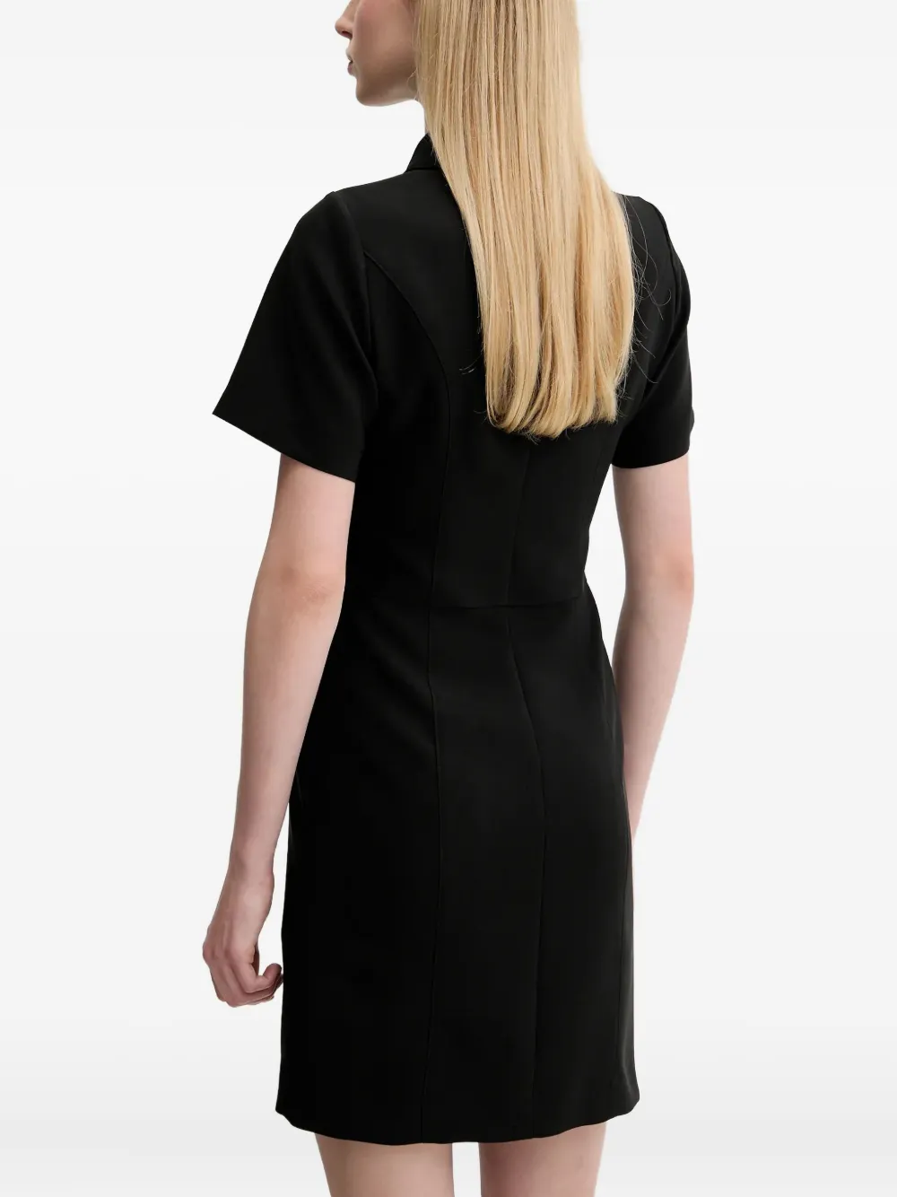 Hugo Boss Short Sleeve Mini Dress In Black