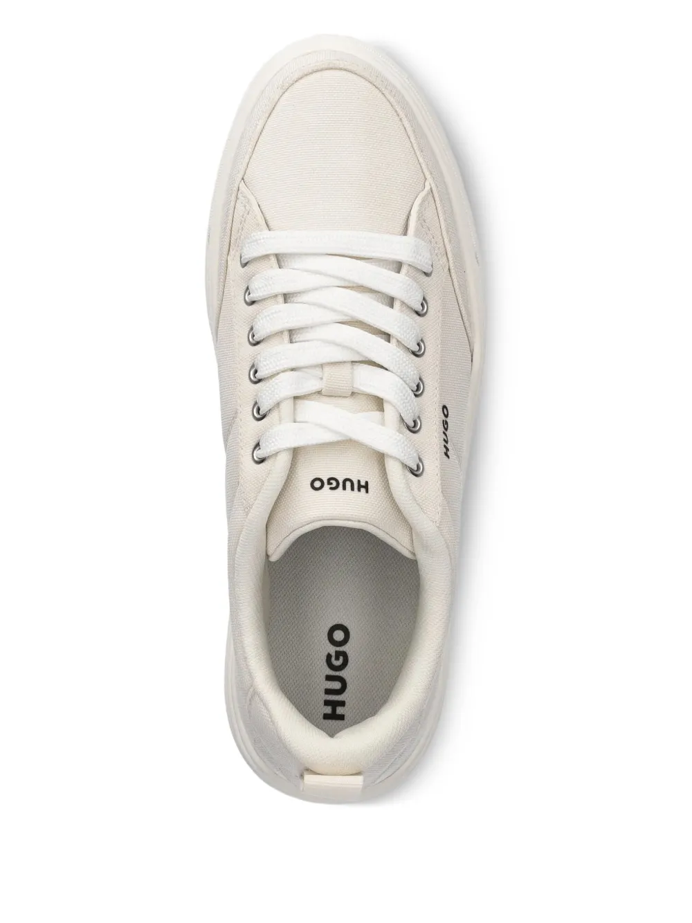 Hugo Boss Logo-embellished Platform Sneakers In Neutral
