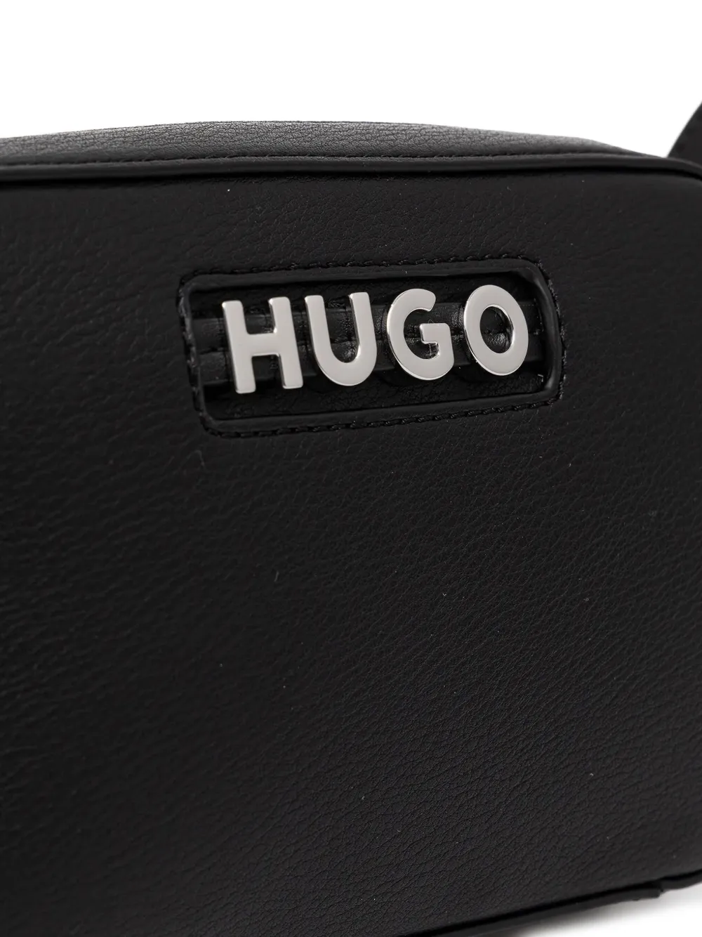 HUGO Crossbodytas met logoplakkaat Zwart