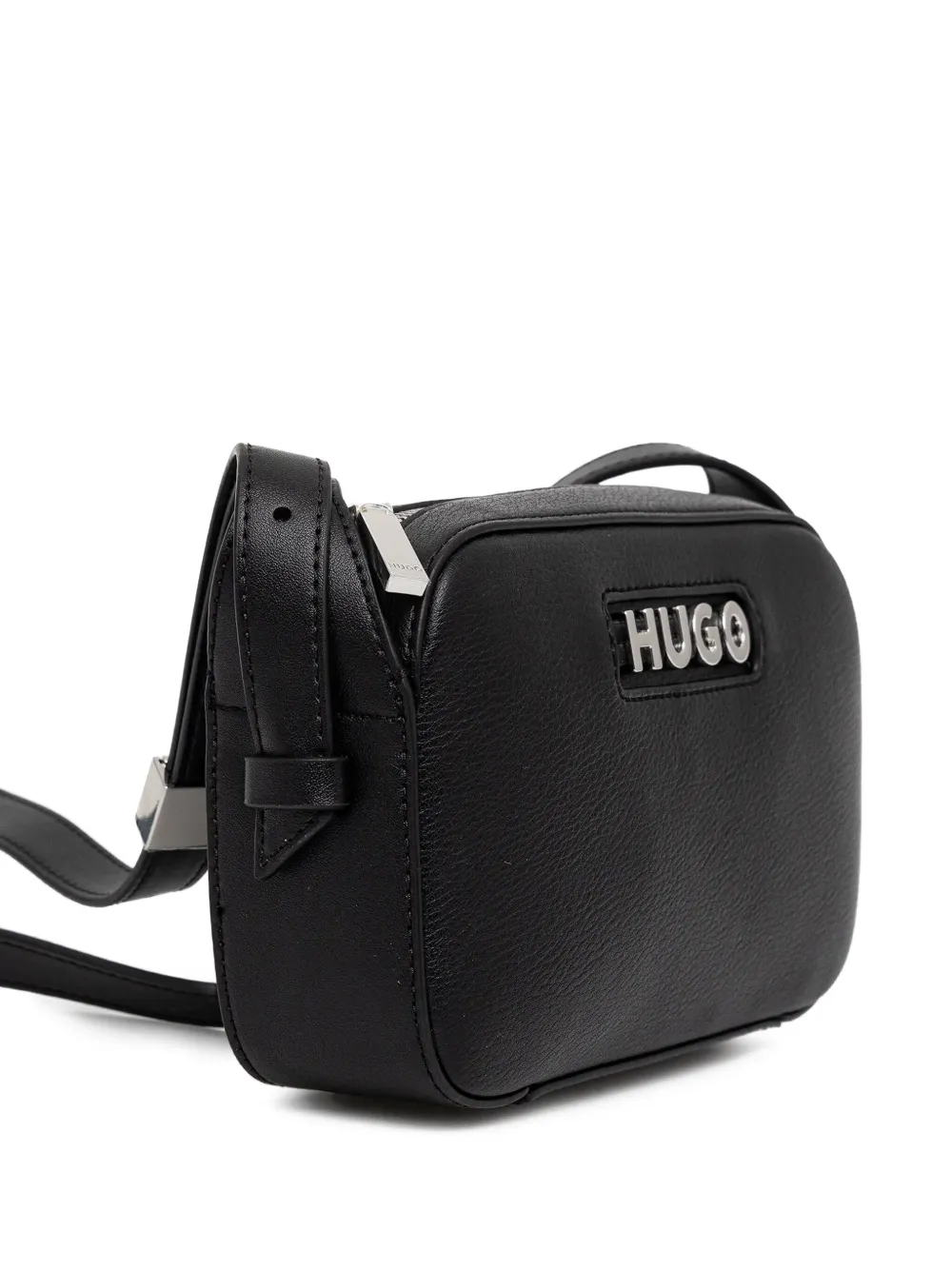 HUGO Crossbodytas met logoplakkaat Zwart
