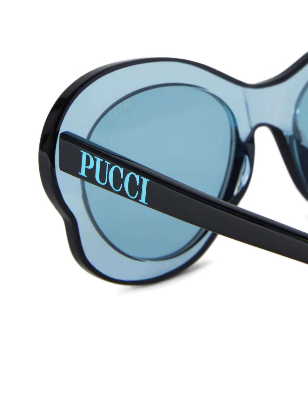PUCCI Zonnebril met vlinder montuur Blauw