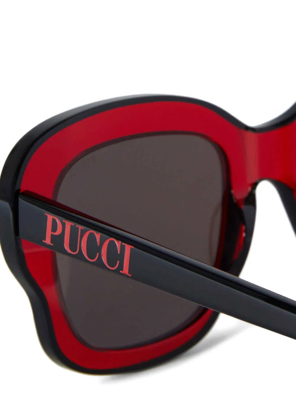 PUCCI Zonnebril met vierkant montuur Rood