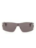 PUCCI logo-detail geometric sunglasses - Silver