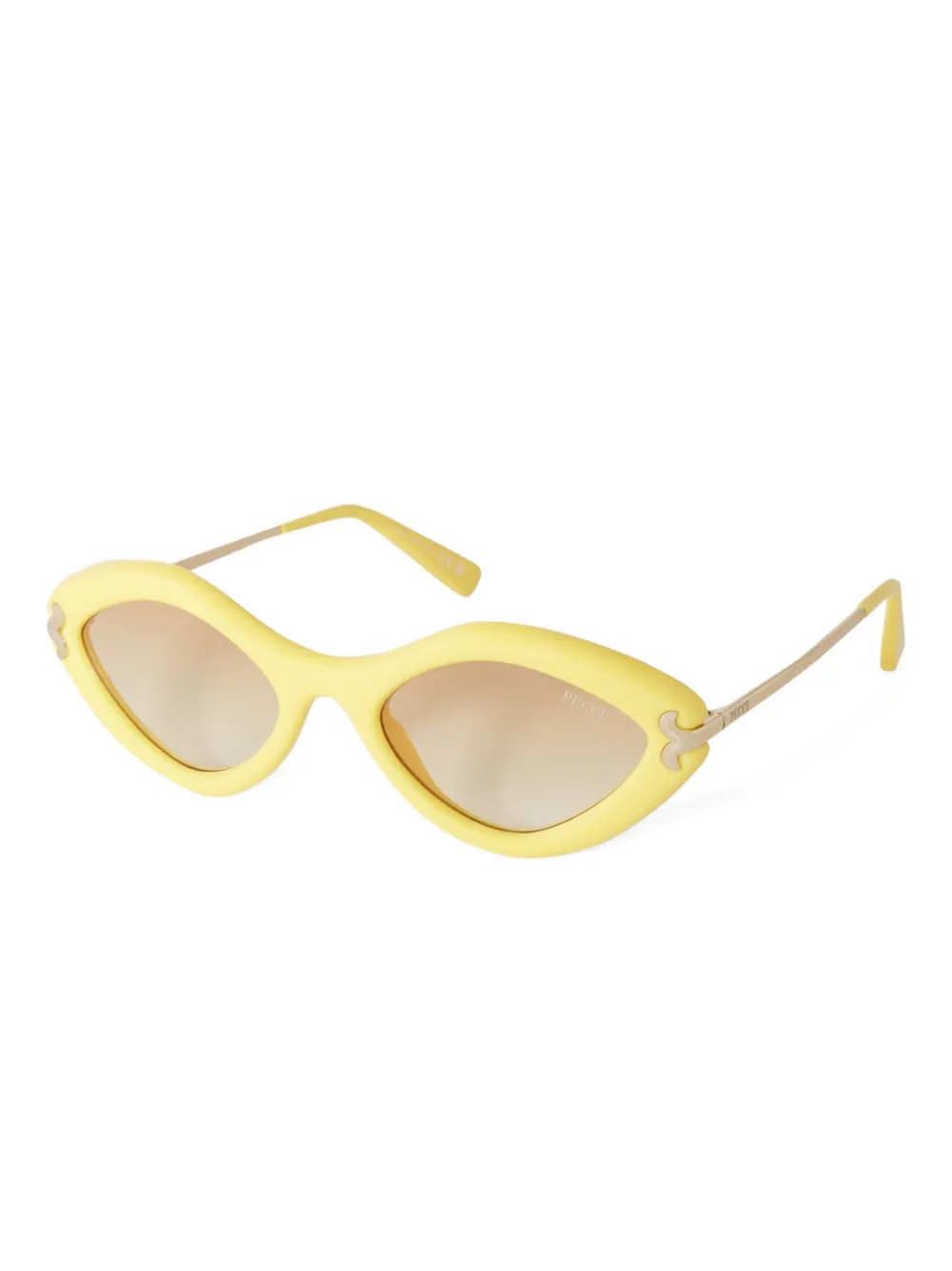 PUCCI geometric-frame sunglasses - Geel