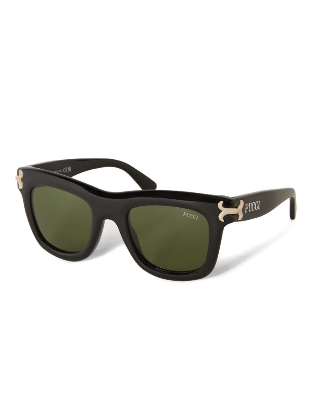 PUCCI square logo-detail sunglasses - Zwart