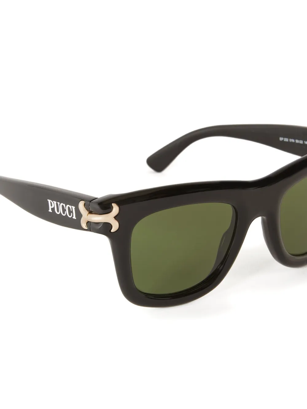 PUCCI Zonnebril met vierkant montuur en logodetail Zwart