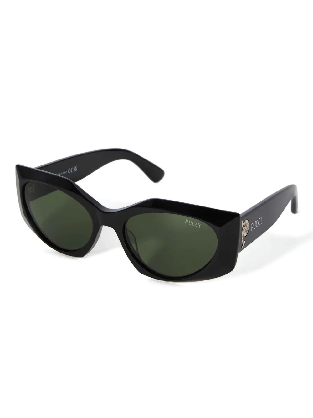 PUCCI geometric-frame sunglasses - Zwart