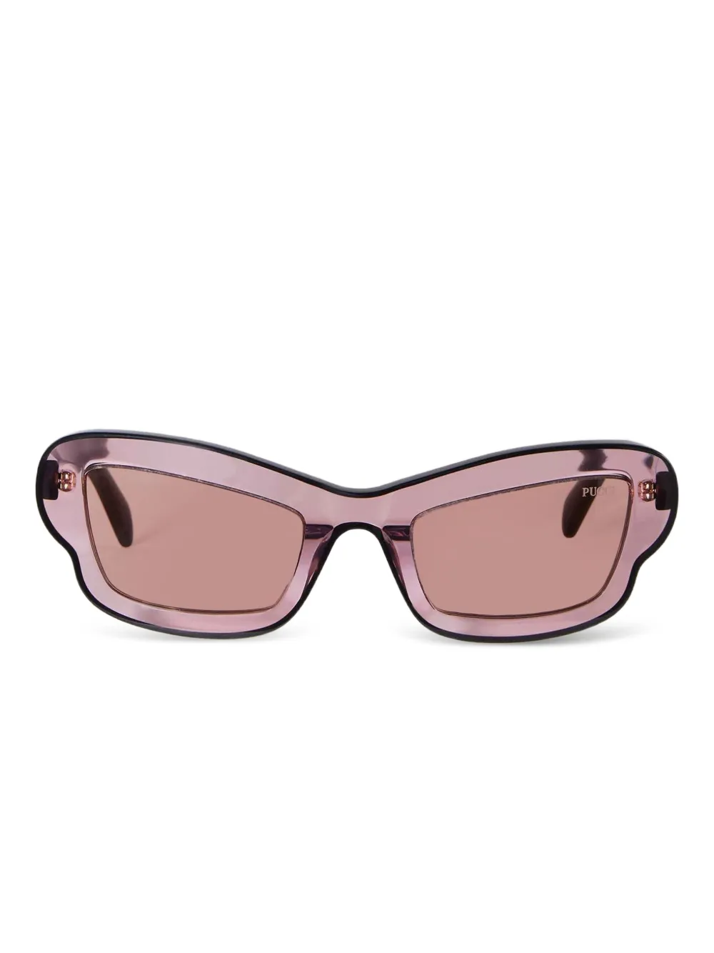 PUCCI Zonnebril met geometrisch montuur Roze