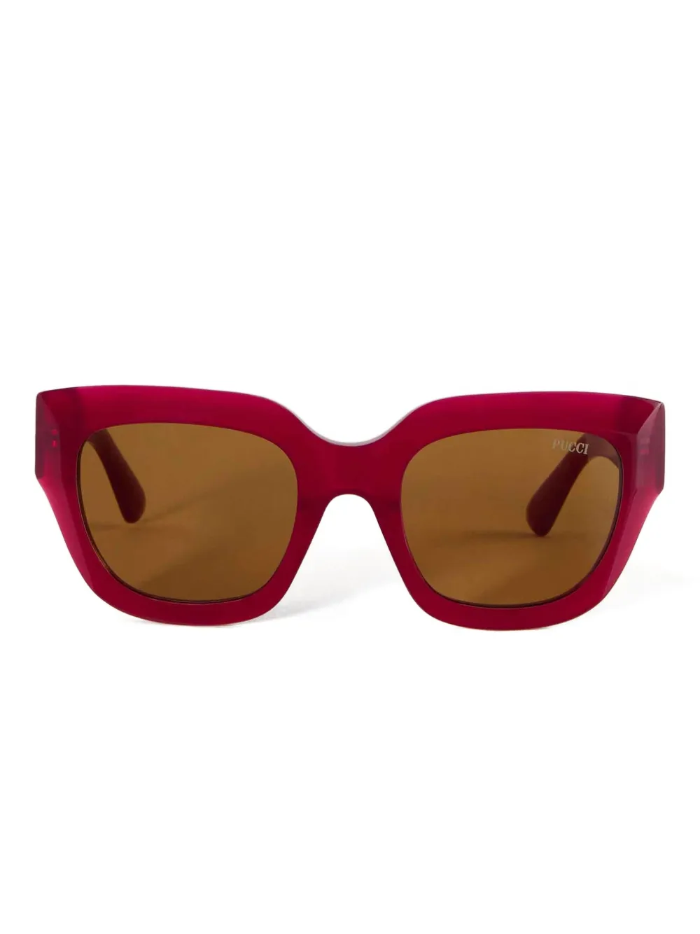 PUCCI square logo-print sunglasses - レッド PUCCI square logo-print sunglasses - レッド