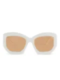 PUCCI logo-print square-frame sunglasses - White