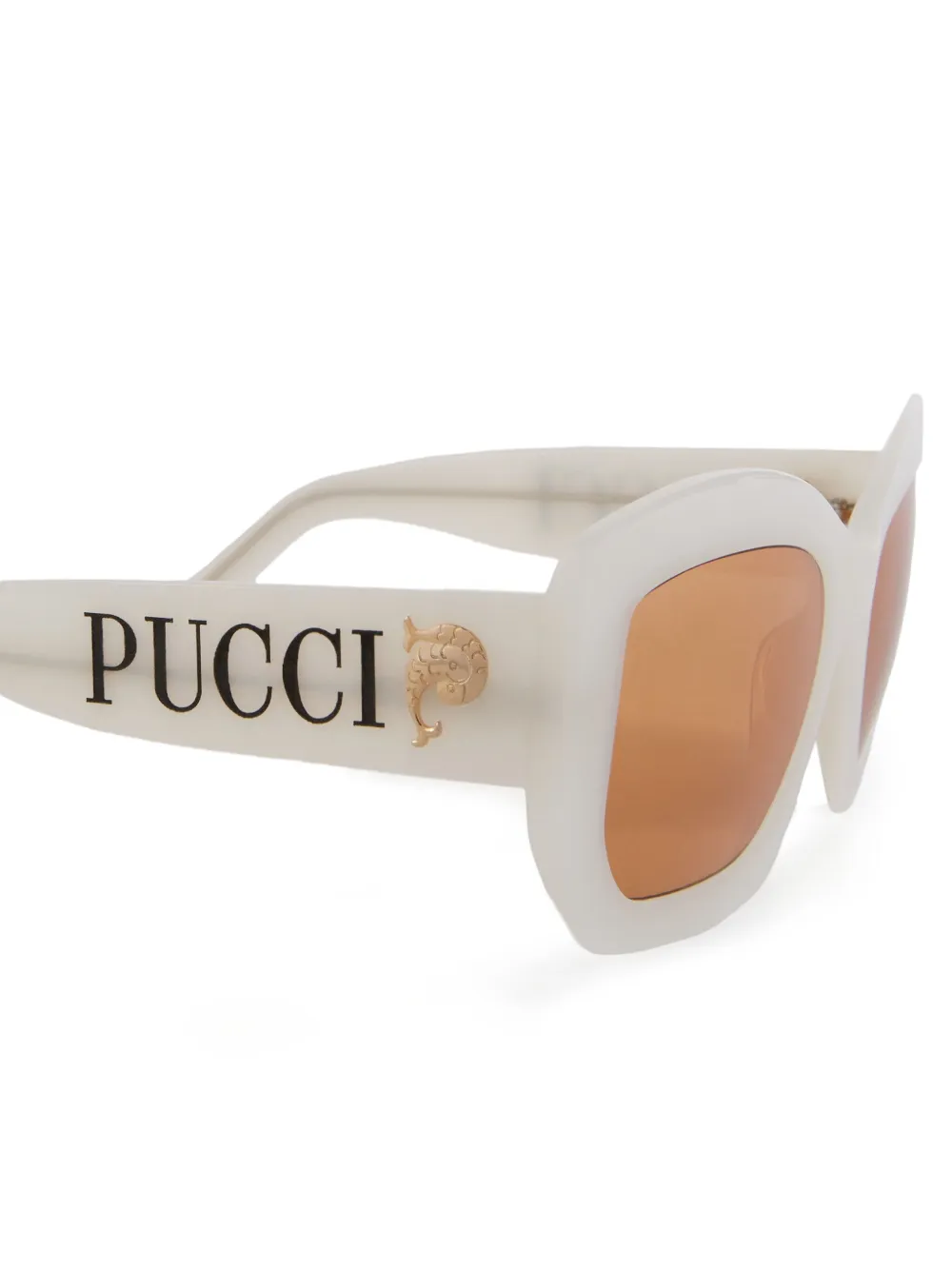 PUCCI Zonnebril met vierkant montuur Wit