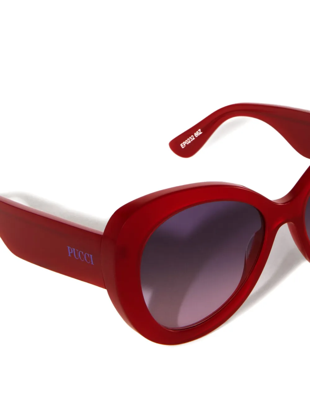 PUCCI Zonnebril met oversized montuur Rood