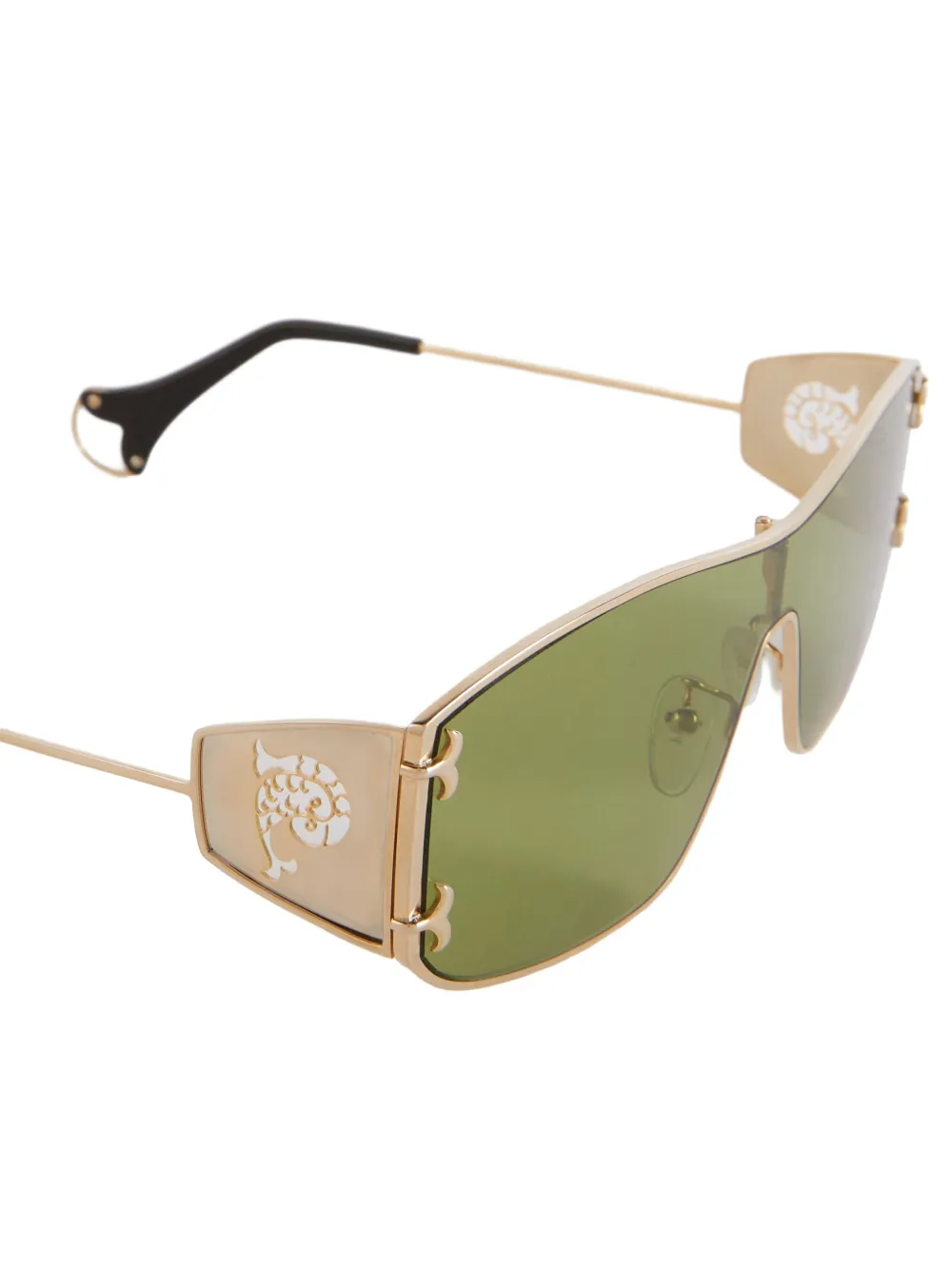Logo Cut-Out Shield-Frame Sunglasses