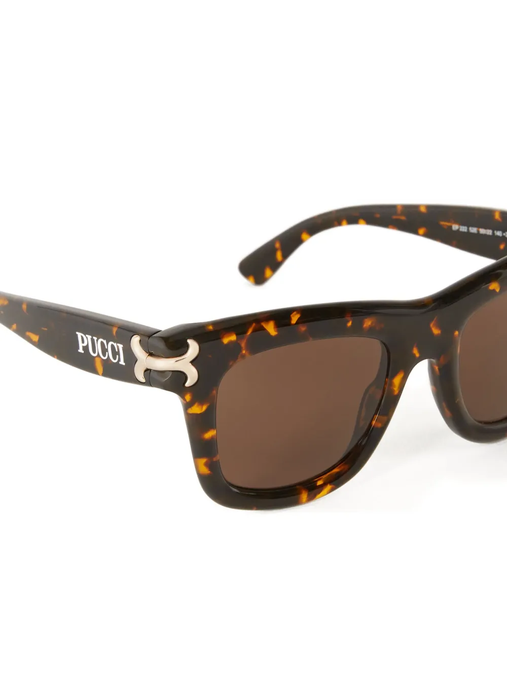 PUCCI Zonnebril met vierkant montuur Bruin